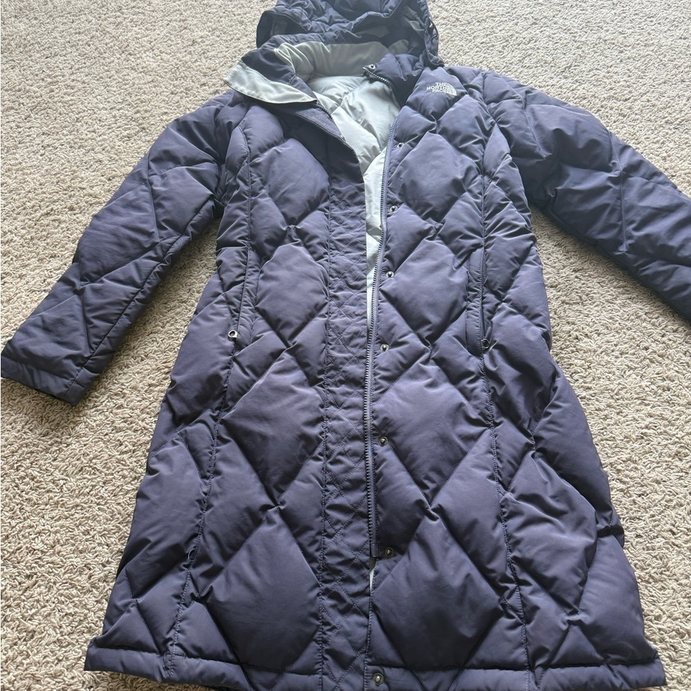 The North Face Women's Quilted Puffer Coat - Dark Gray - Picture 1 of 5